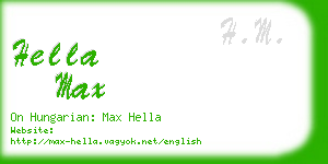 hella max business card